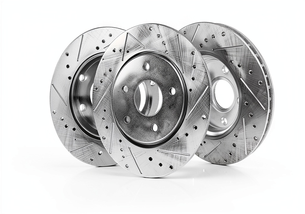 Detroit Axle front brake rotor installed on a Dodge Ram 1500