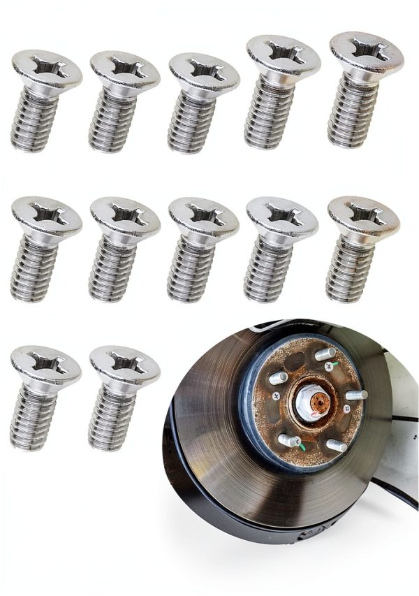 Brake Disc Rotor Screws Aokdom 12PCS Stainless Steel 93600-06014-0H-0