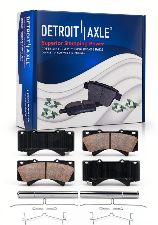 Brake Kit Detroit Axle Rotors with Ceramic Pads for Toyota Tundra-5