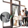 Magnetic Screen Door Full‑Strip Magnets Fiberglass Mesh Black 32×80-5