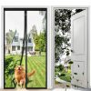 Magnetic Screen Door Full‑Strip Magnets Fiberglass Mesh Black 32×80-7