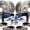 Brake Kit Detroit Axle Rotors with Ceramic Pads for Toyota Tundra-0