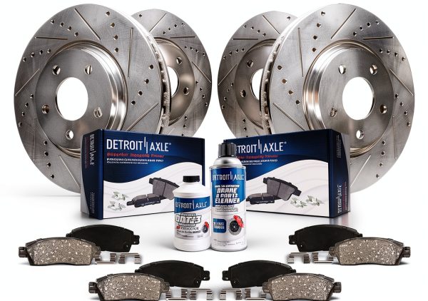 Brake Kit Detroit Axle Rotors with Ceramic Pads for Toyota Tundra-0
