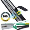 Magnetic Screen Door Full‑Strip Magnets Fiberglass Mesh Black 32×80-1