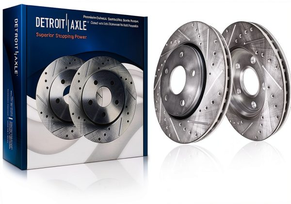 Brake Kit Detroit Axle Rotors with Ceramic Pads for Toyota Tundra-4