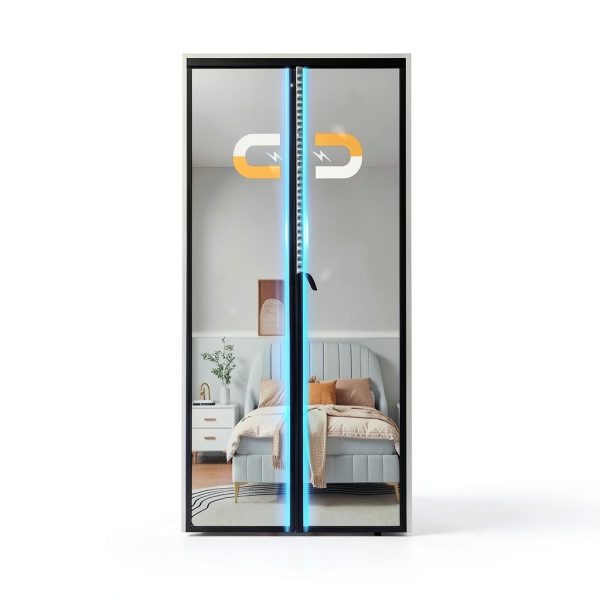 Magnetic Screen Door Full‑Strip Magnets Fiberglass Mesh Black 32×80-3