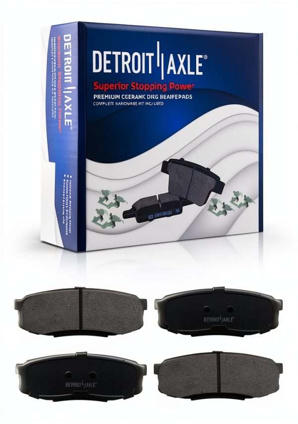 Brake Kit Detroit Axle Rotors with Ceramic Pads for Toyota Tundra-6