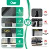 Magnetic Screen Door Full‑Strip Magnets Fiberglass Mesh Black 32×80-4